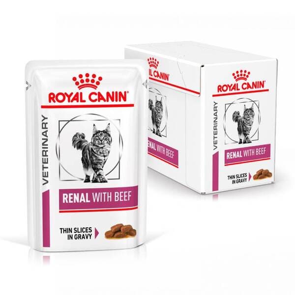 Royal Canin Renal Beef veterinārie konservi kaķiem nierēm mērcē 85 g
